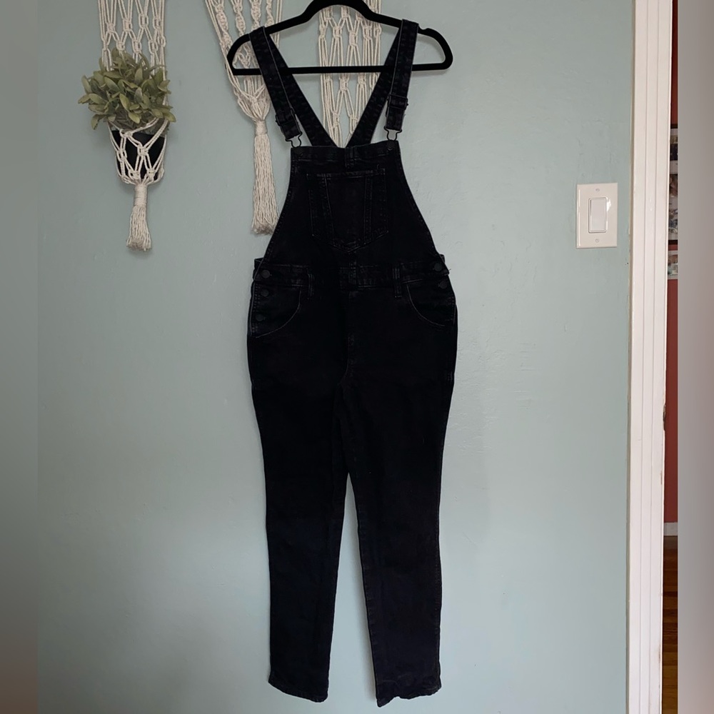 Old Navy Black Denim Overalls